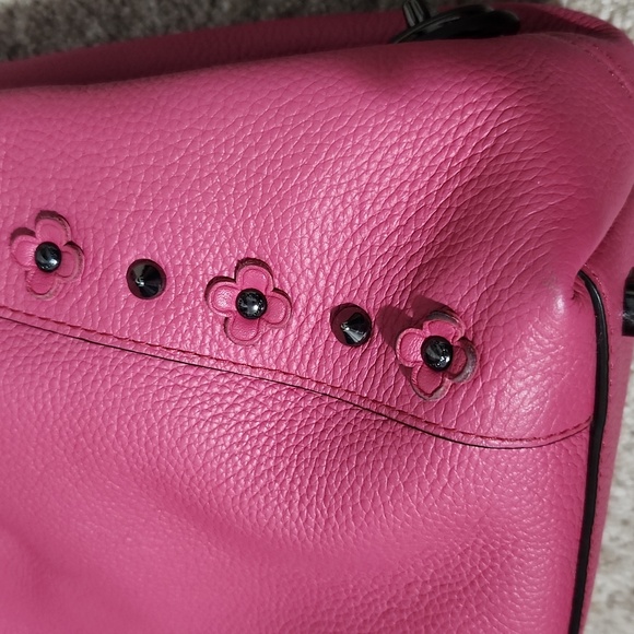 Coach Edie 31 Pink with Floral Rivets - Picture 10 of 10